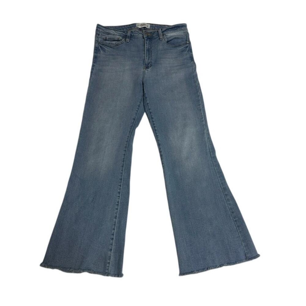 Just Black Denim High Rise Scissor Cut Flare Jeans Blue 31